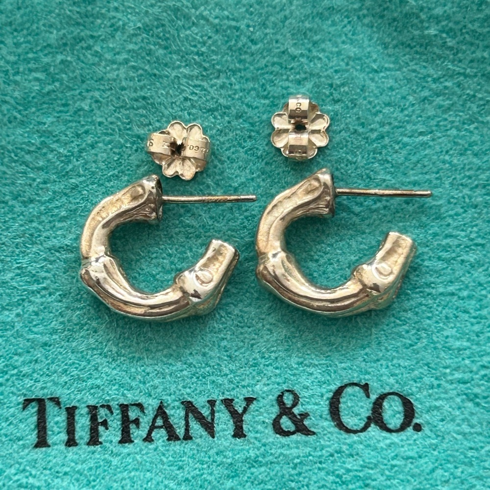 Tiffany & Co. Textured Silver Earrings